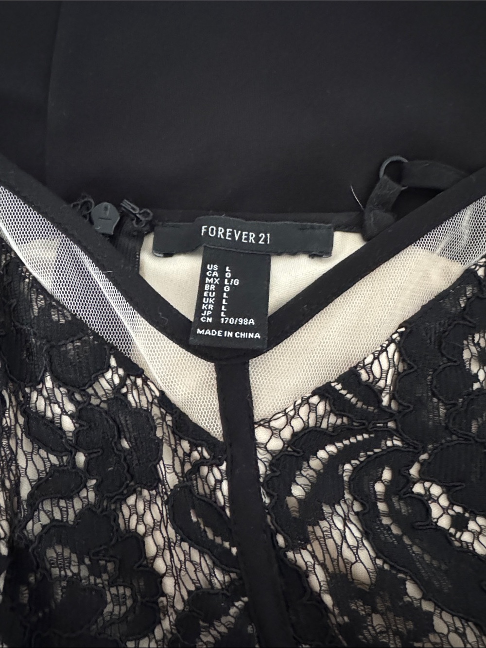 Forever 21 Black Lace-Trim Slip Dress - Picture 5 of 5